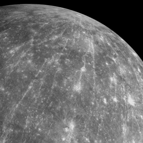 impact crater Hokusai, located on Mercury