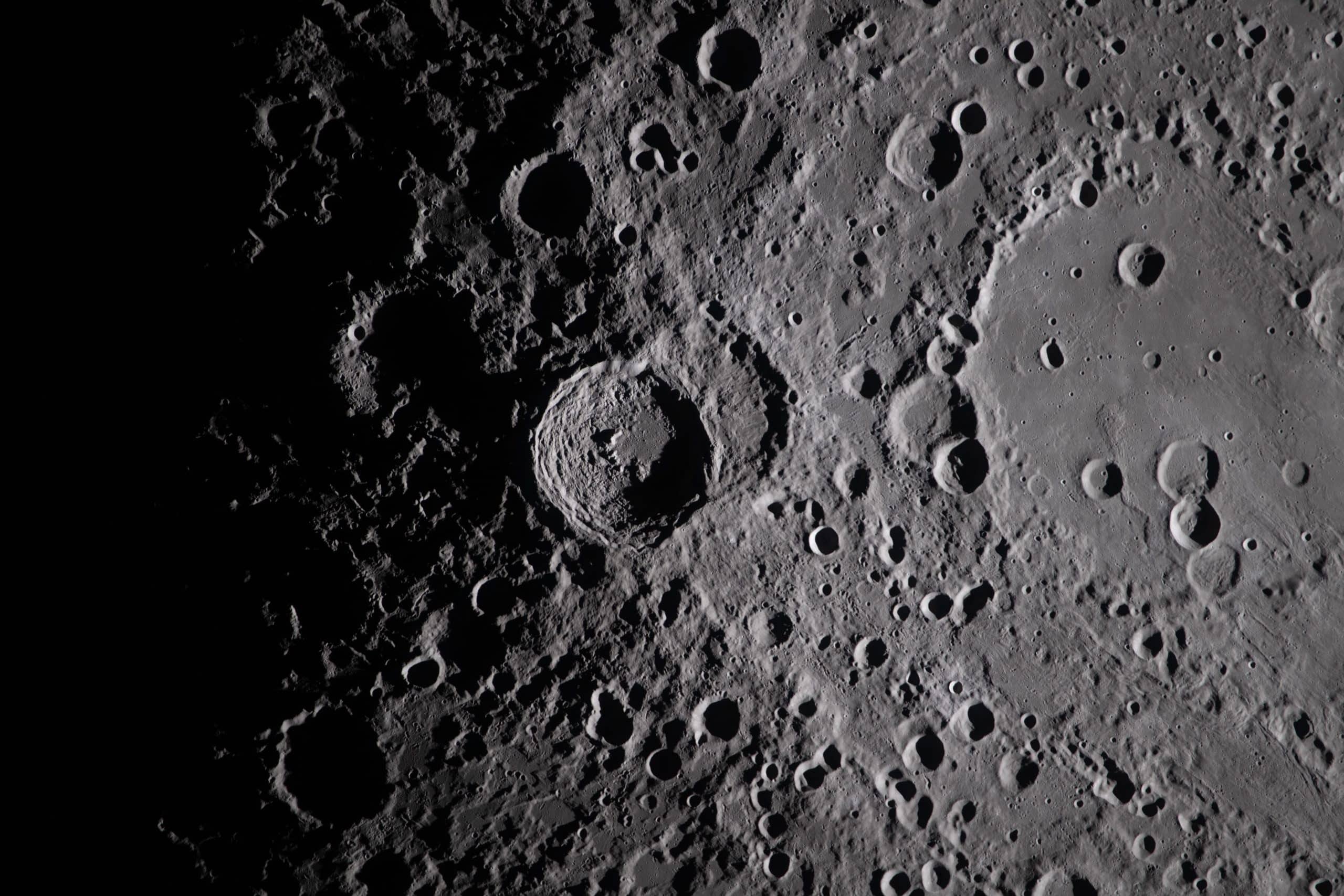 Shadows Across Vavilov Crater - Artemis II